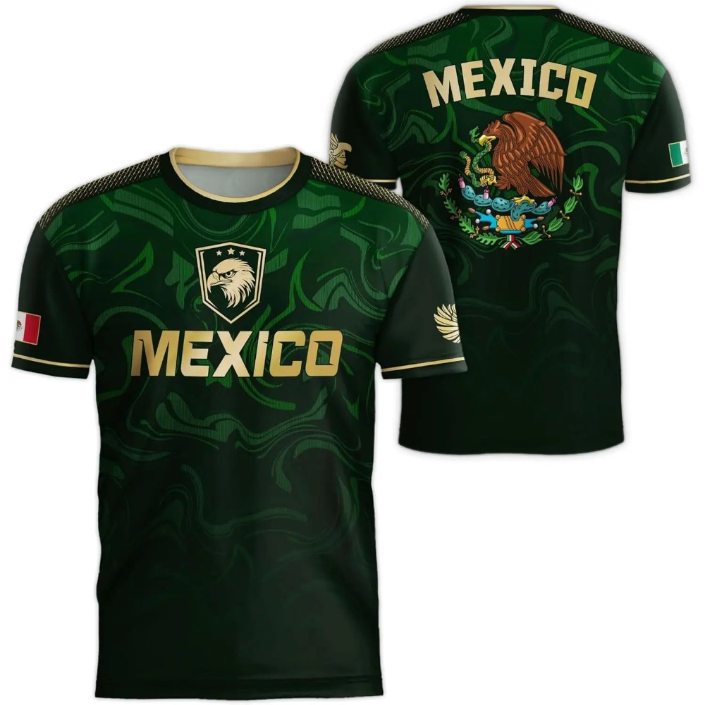 3D Printing Services - 2026 Mexico National Flag Print T