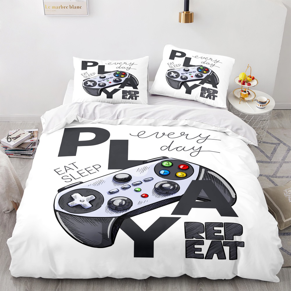 3D Printing Videos - Game Printed Duvet Cover Set Gamepad