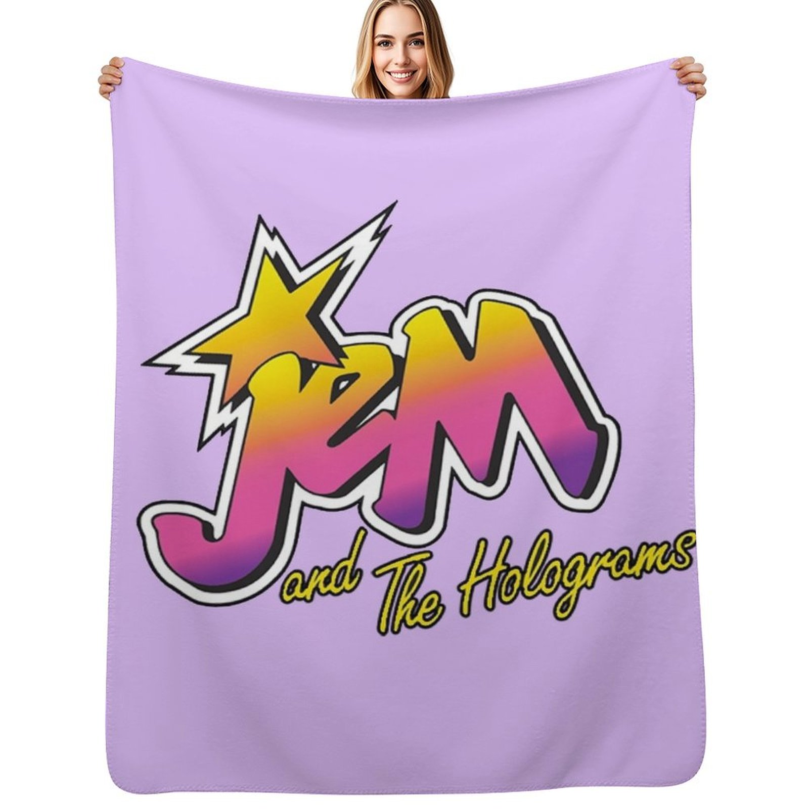 3D Printing Hologram - Jem and the holograms Throw Blanket