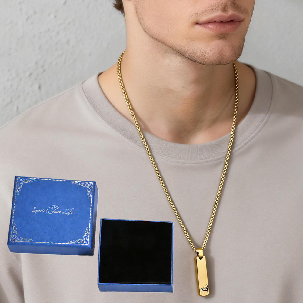 3D Bar Necklace, Cool Simple D – обзор и цена 3D Printing Steel